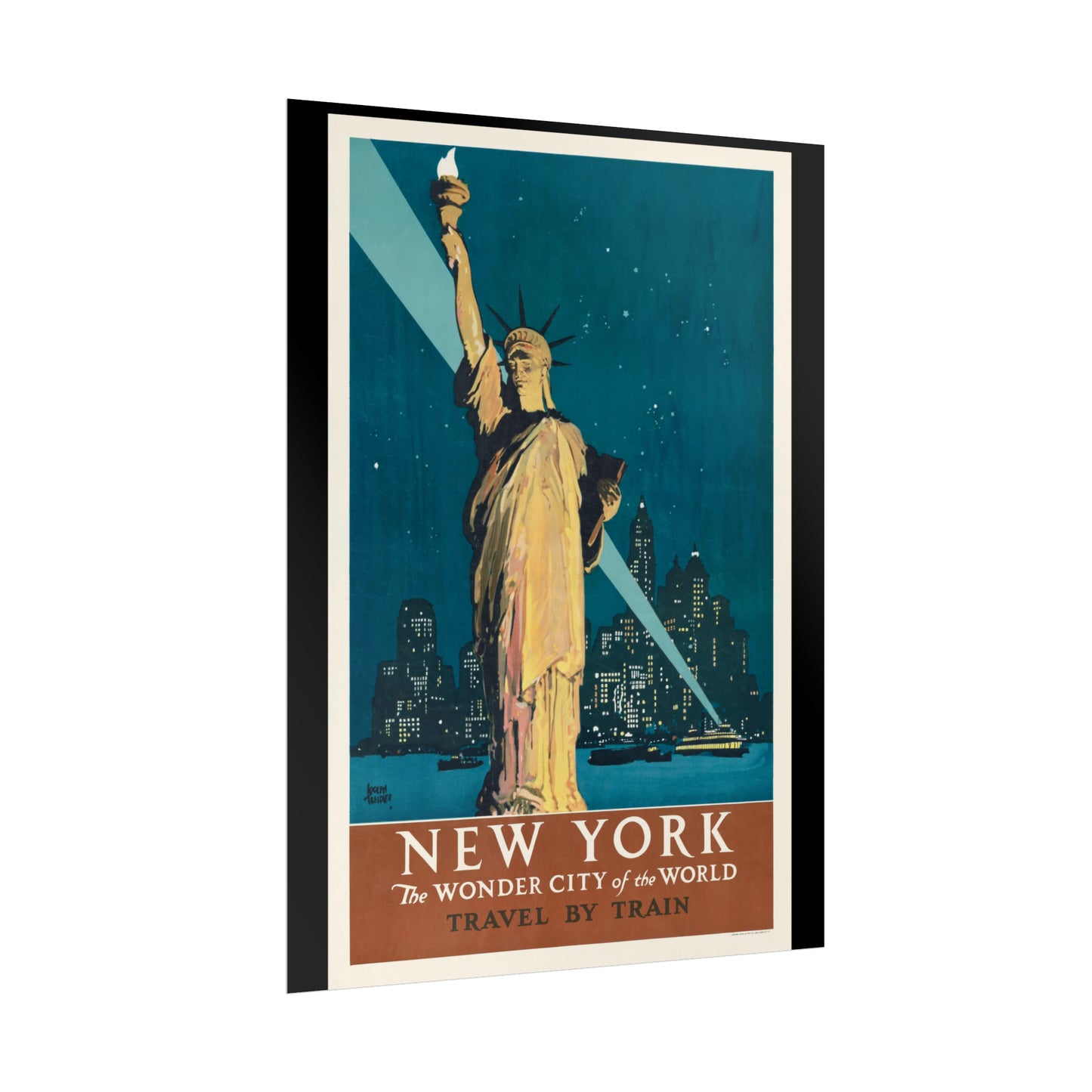 Vintage Travel Poster - New York - Rolled Poster