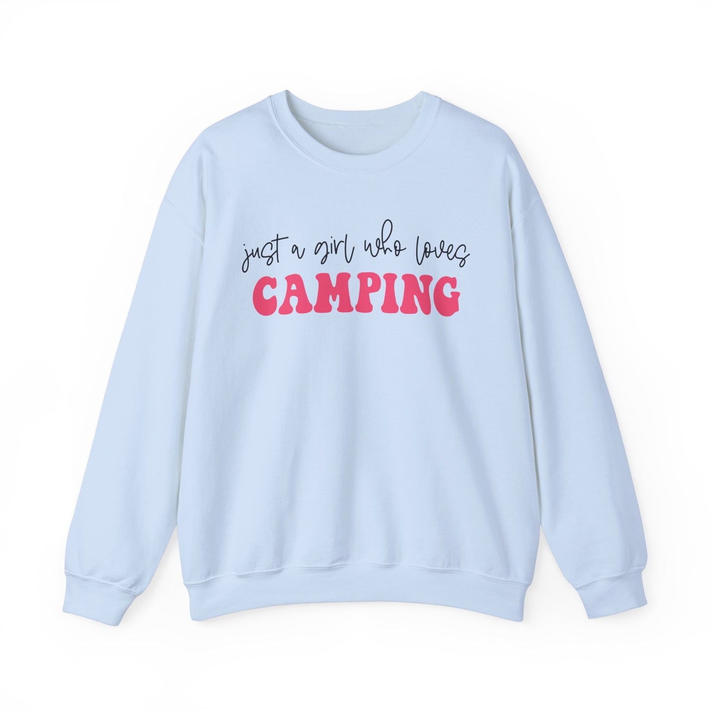 Just a Girl Who Loves Camping 2 - Heavy Blend™ Crewneck Sweatshirt