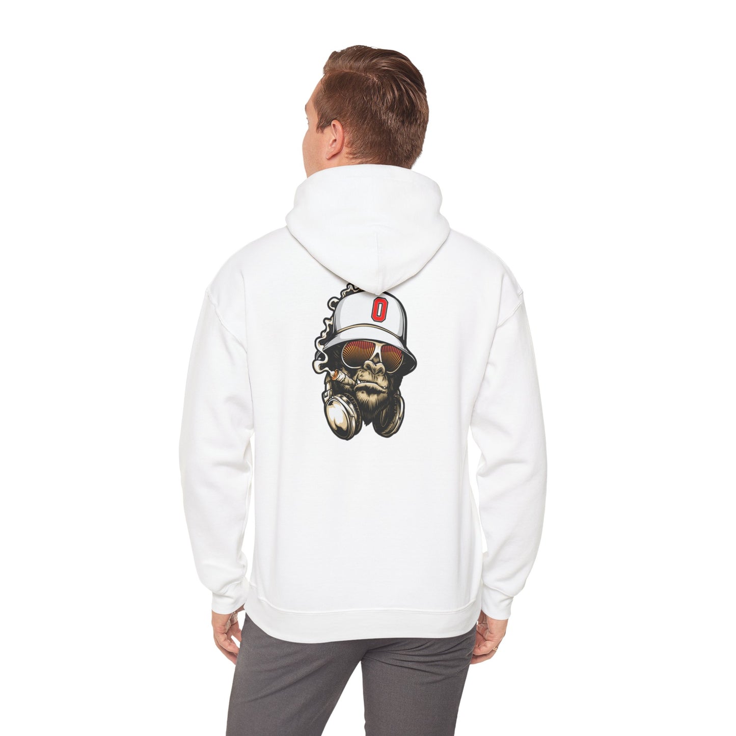 Gorilla Smoking (O) - Heavy Blend™ Hooded Sweatshirt