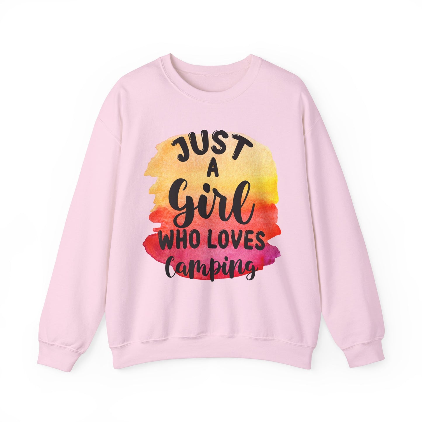 Just a Girl Who Loves Camping 1 - Heavy Blend™ Crewneck Sweatshirt