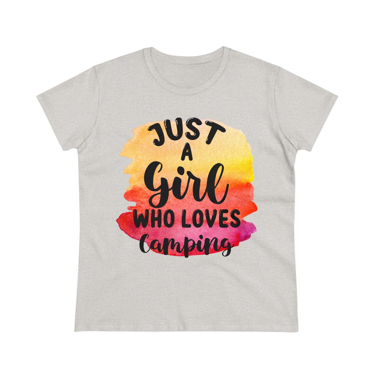 Just a Girl Who Loves Camping 1 - Women's Midweight Cotton Tee