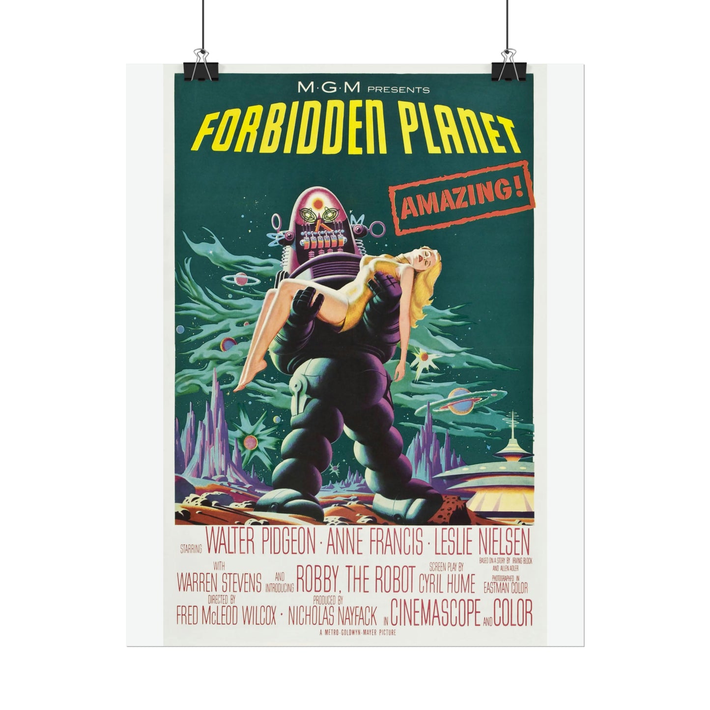 Vintage Movie Poster - Forbidden Planet - Rolled Poster