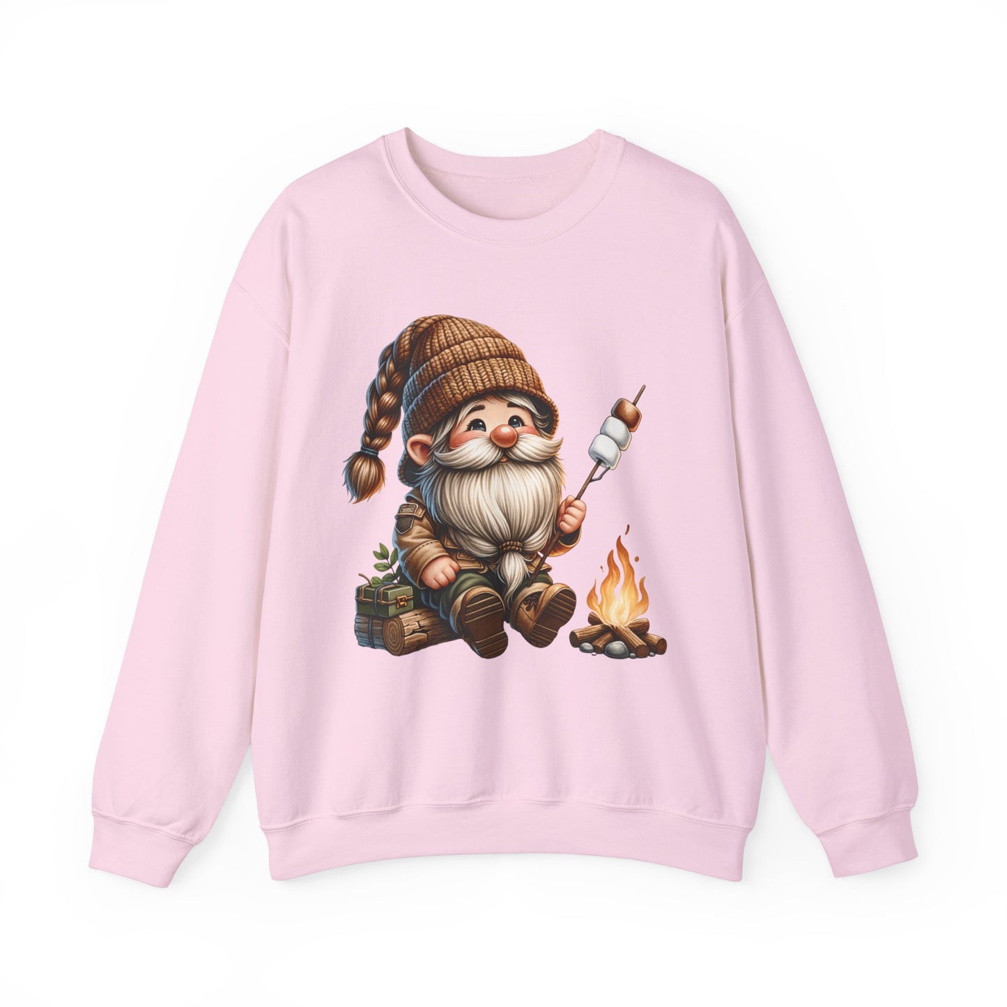 Gnome Roasting Marshmellows - Heavy Blend™ Crewneck Sweatshirt