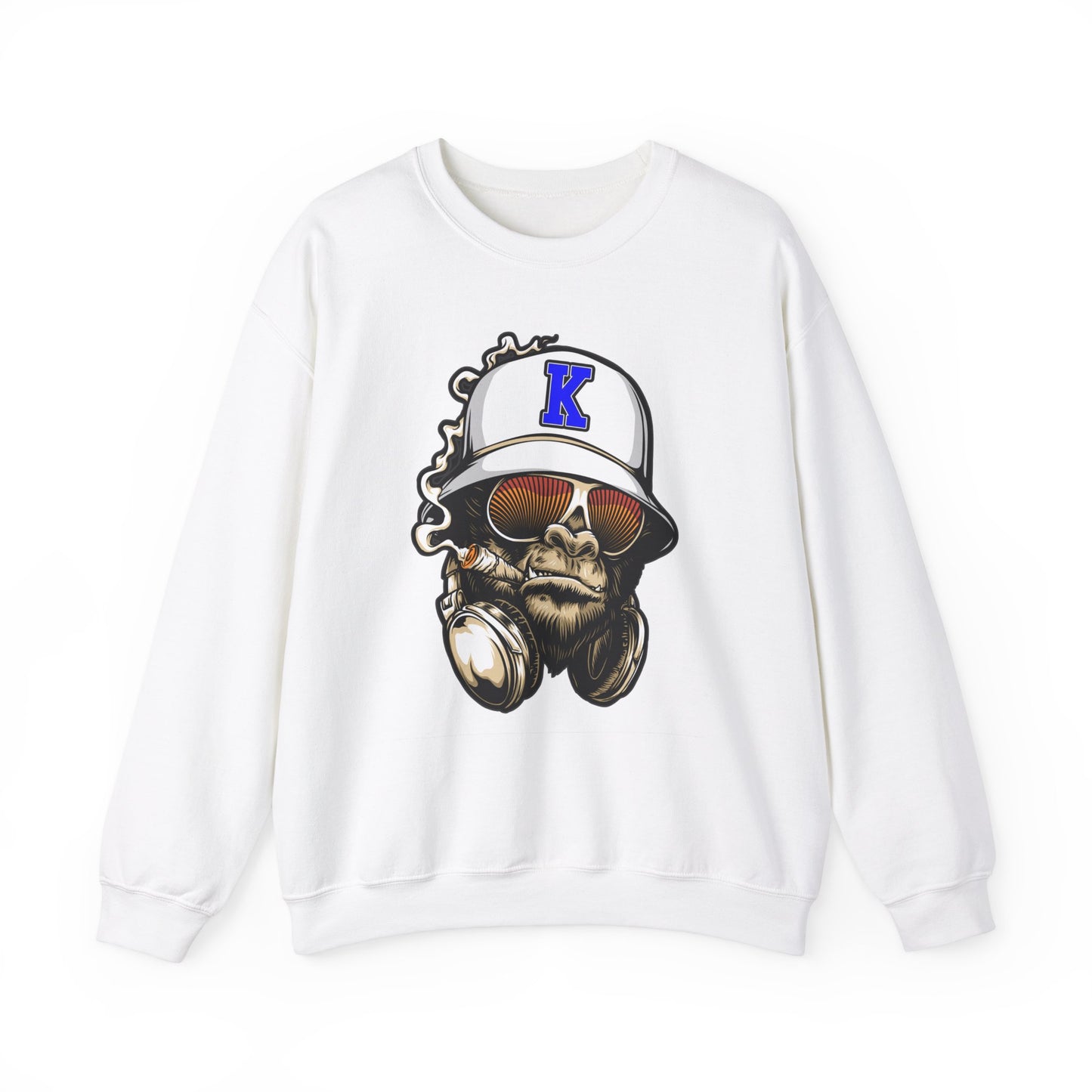 Gorilla Smoking (K) - Heavy Blend™ Crewneck Sweatshirt