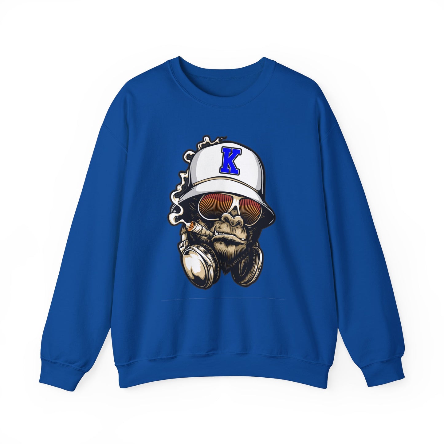 Gorilla Smoking (K) - Heavy Blend™ Crewneck Sweatshirt