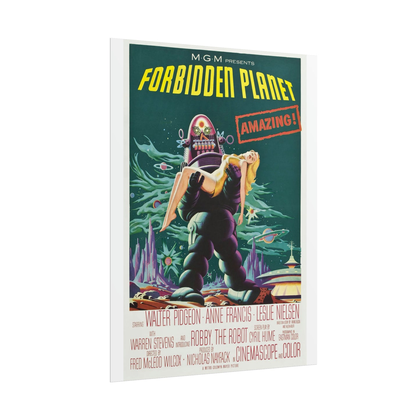 Vintage Movie Poster - Forbidden Planet - Rolled Poster