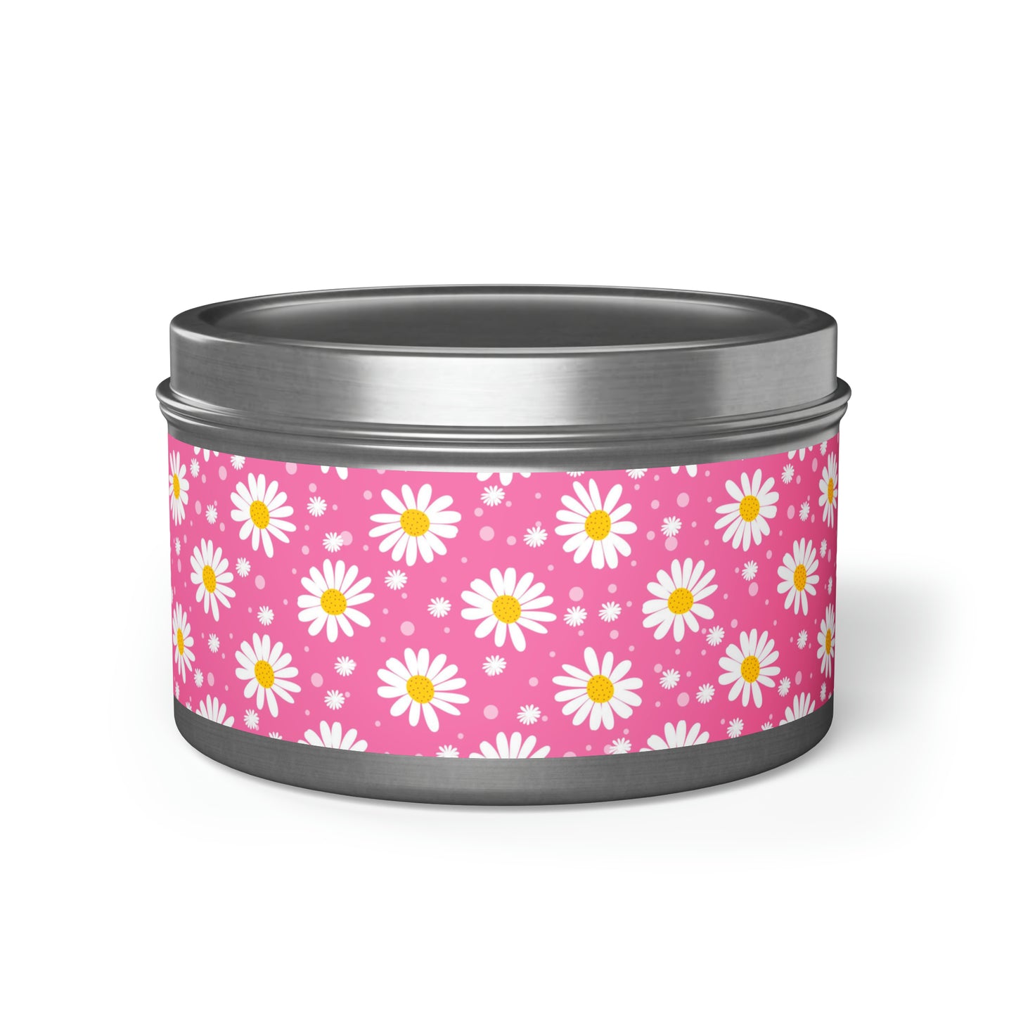 Daisies Pink - Scented Tin Candles