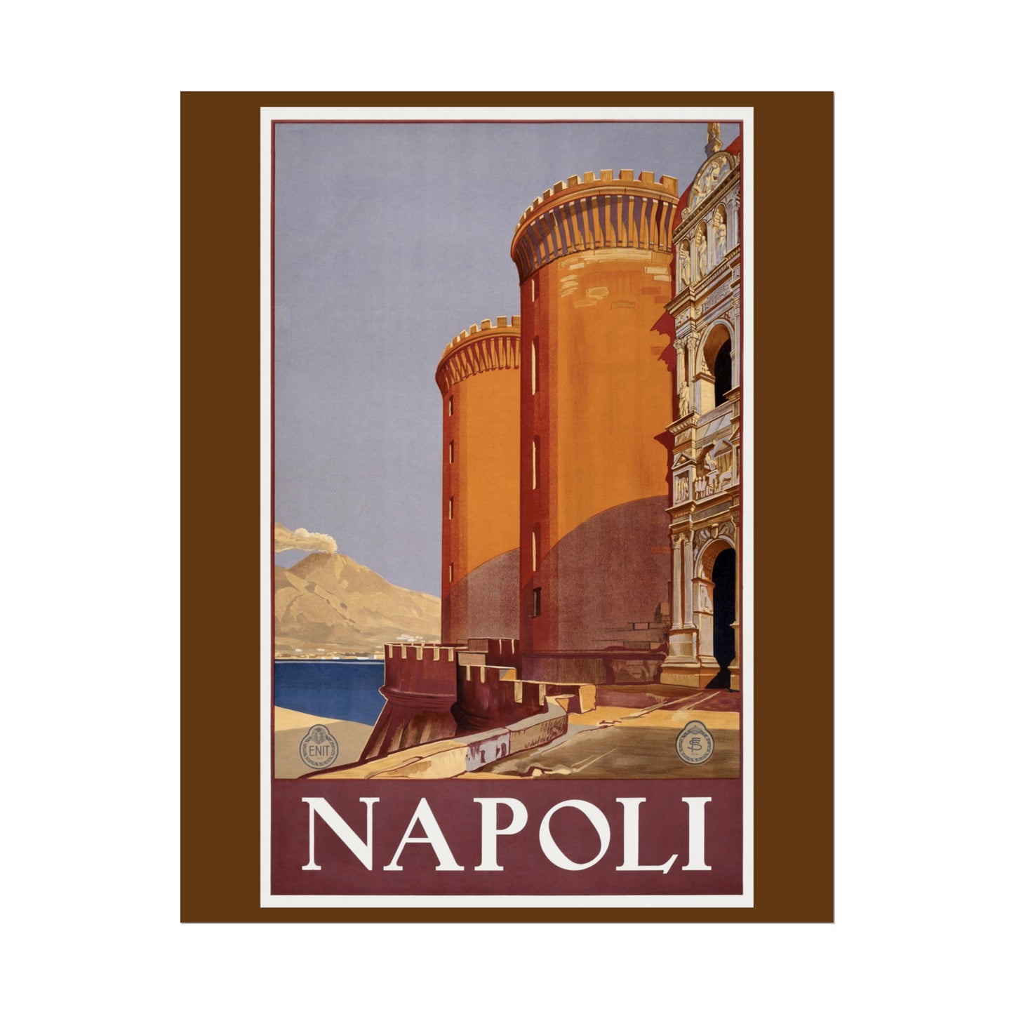 Vintage Travel Poster - Napoli - Rolled Poster