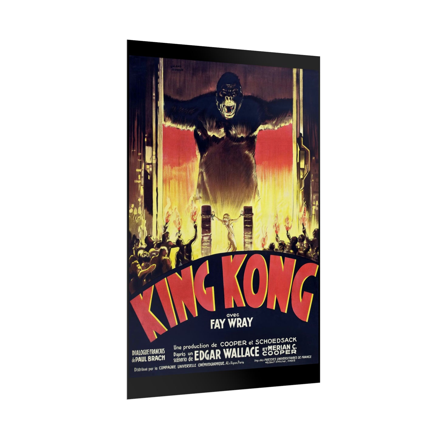 Vintage Movie Poster - King Kong - Rolled Poster