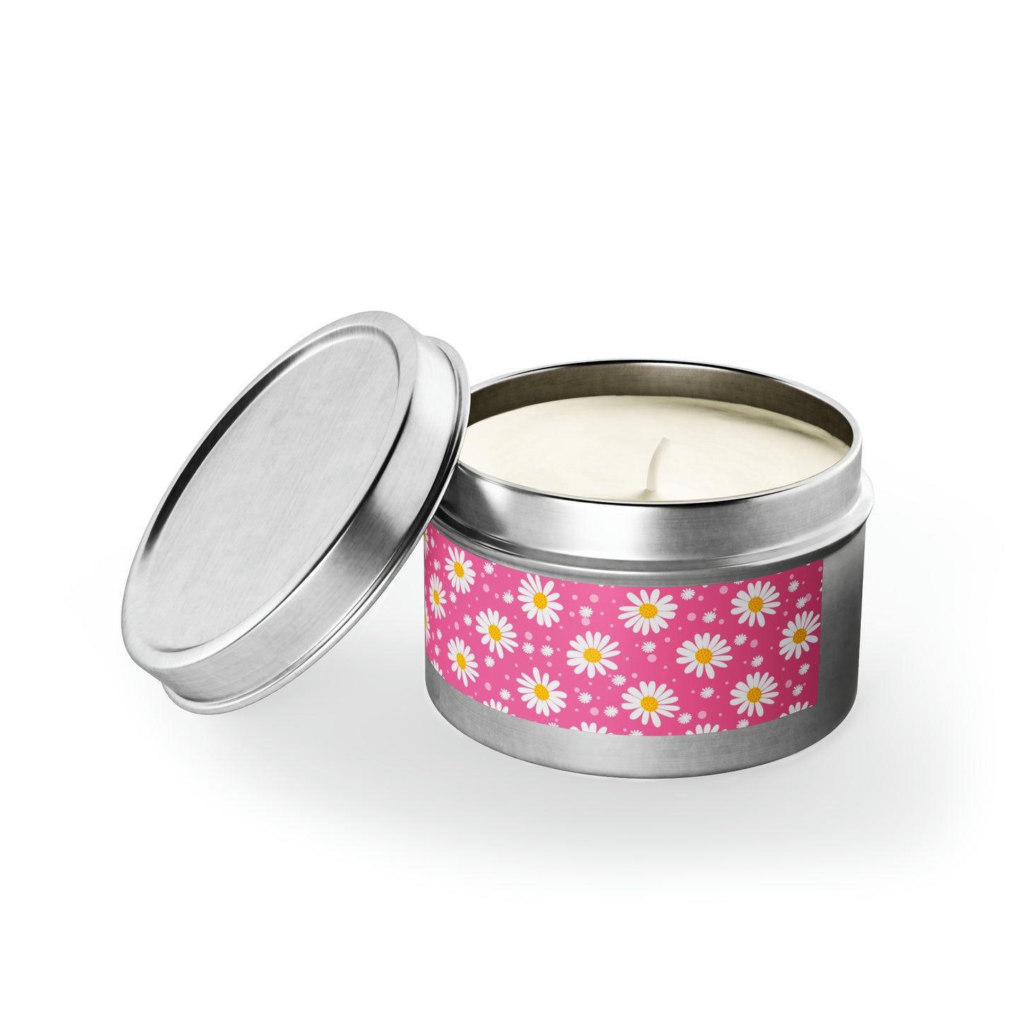 Daisies Pink - Scented Tin Candles