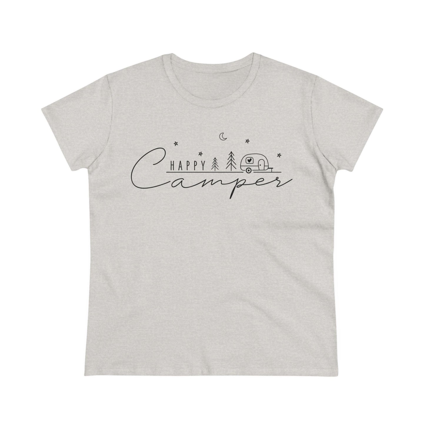 Happy Camper - Women's Midweight Cotton Tee