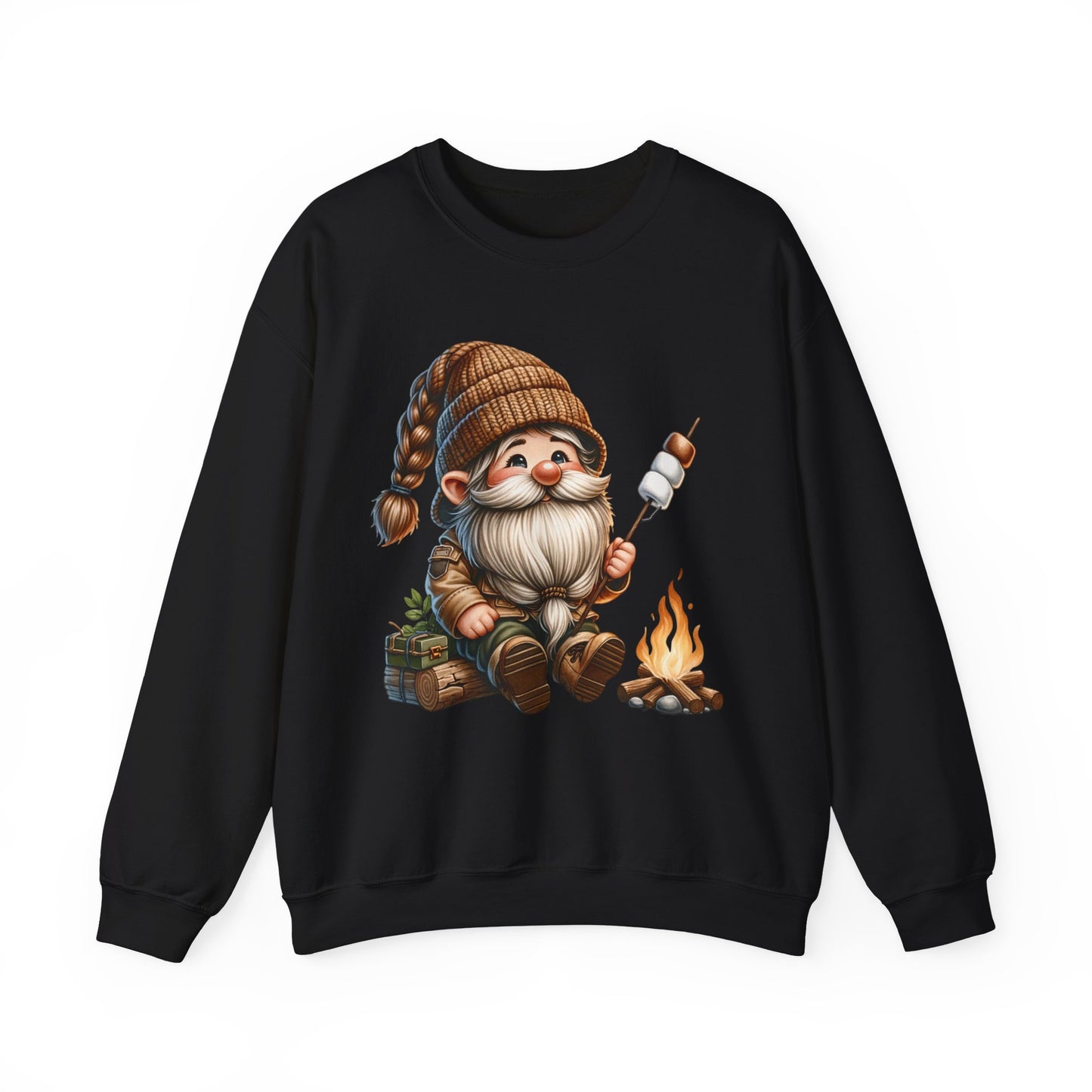 Gnome Roasting Marshmellows - Heavy Blend™ Crewneck Sweatshirt