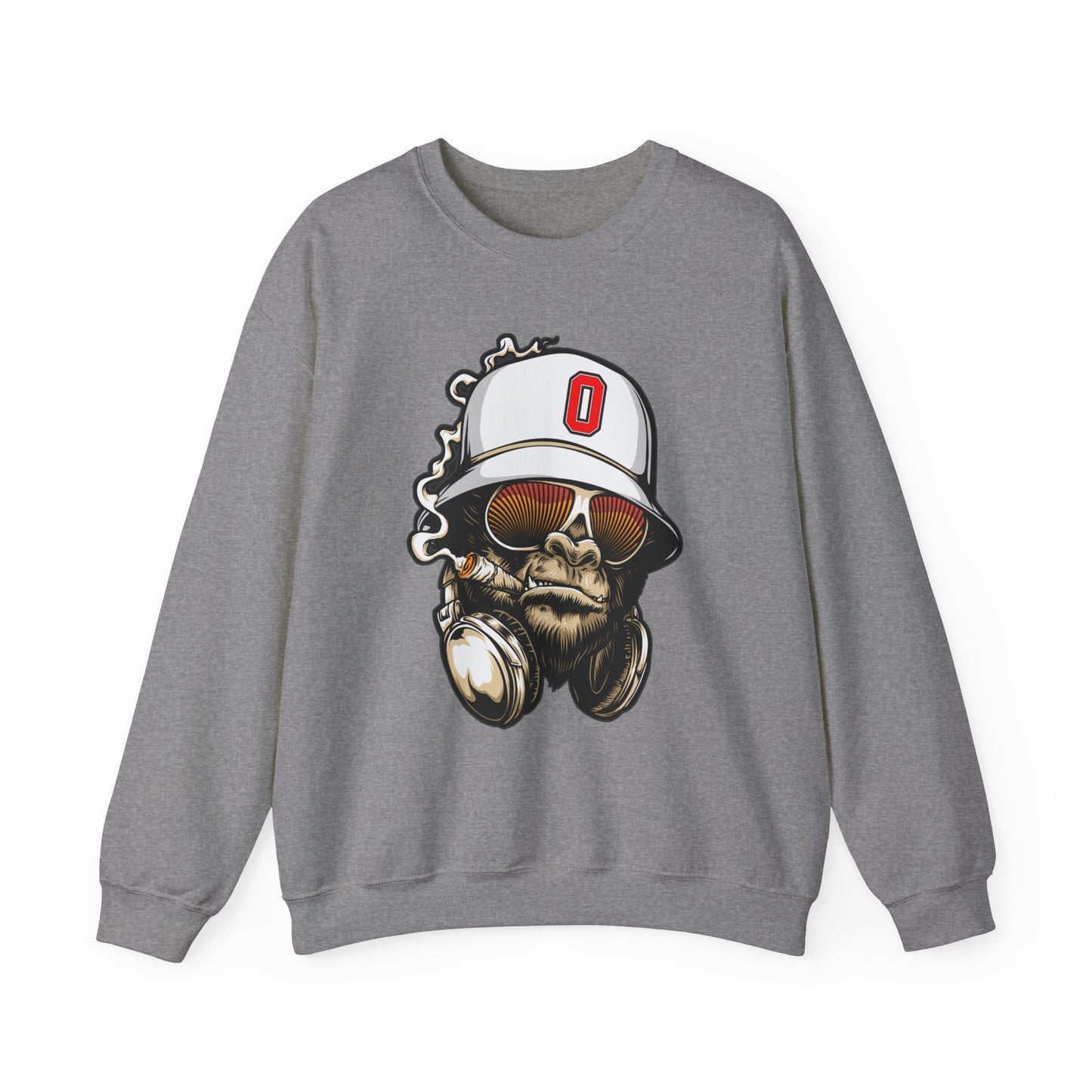 Gorilla Smoking (O) - Heavy Blend™ Crewneck Sweatshirt