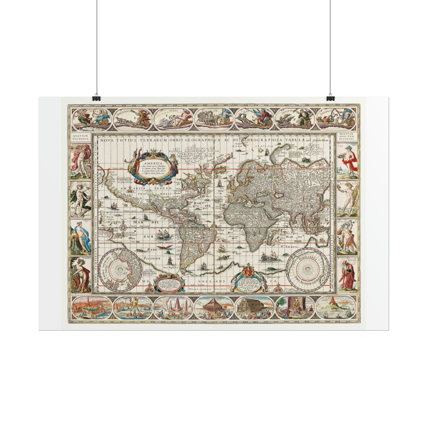 Vintage World Map 5 - Rolled Poster