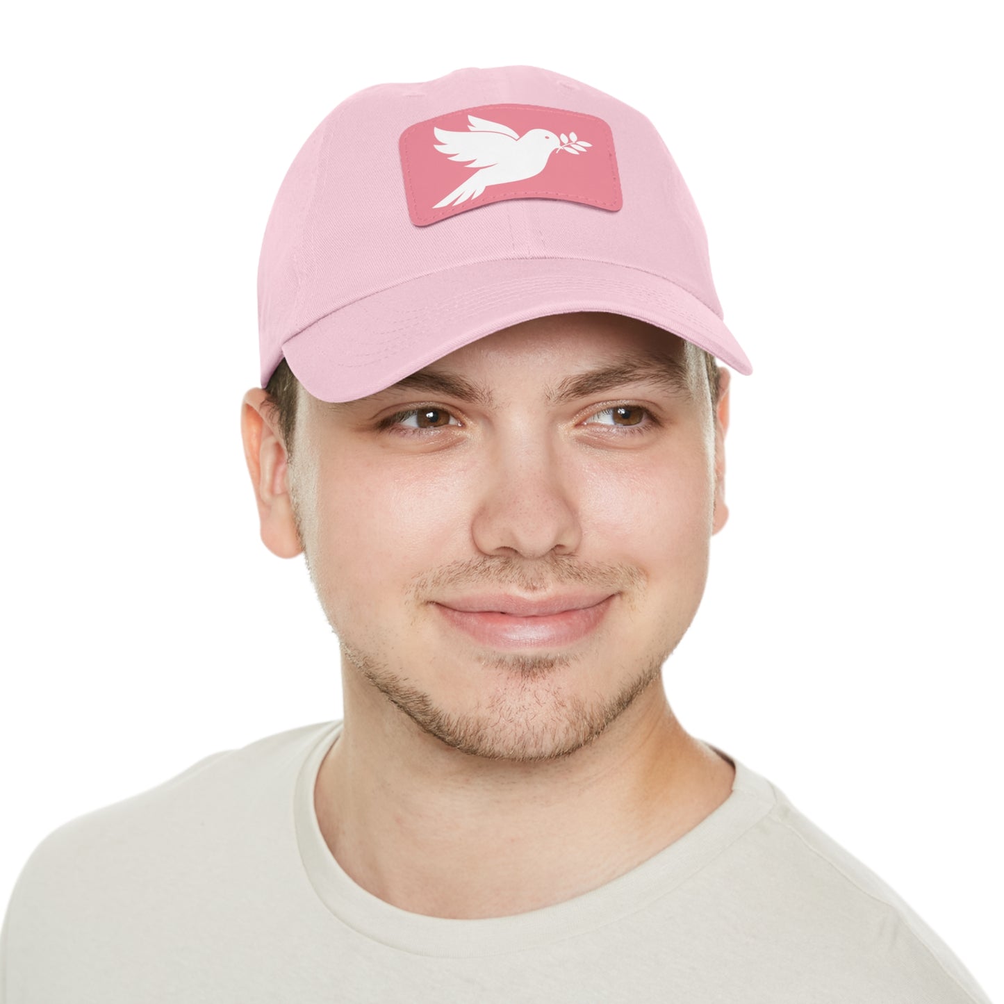 Peace Dove - Hat with Rectangle Leather Patch