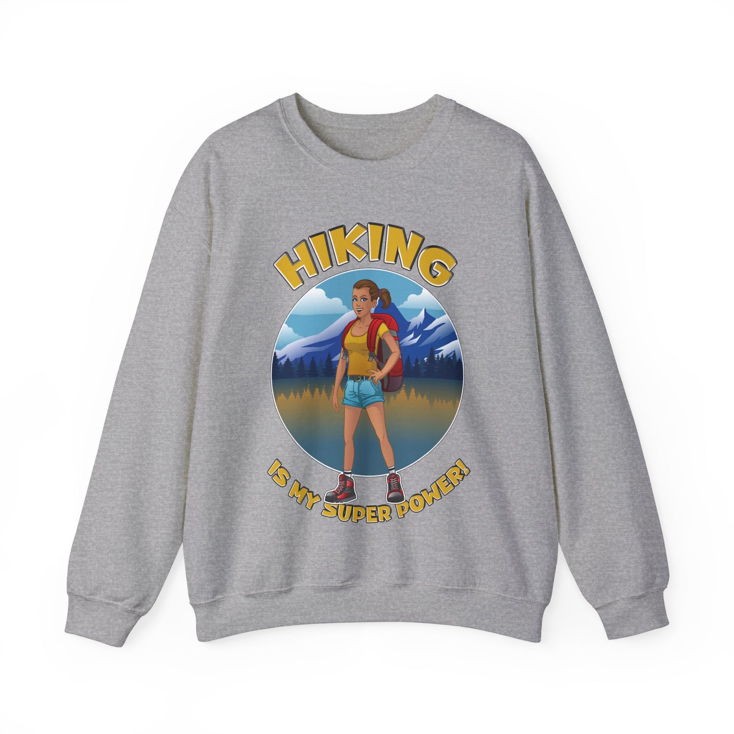 Hiking is my Super Power - Heavy Blend™ Crewneck Sweatshirt