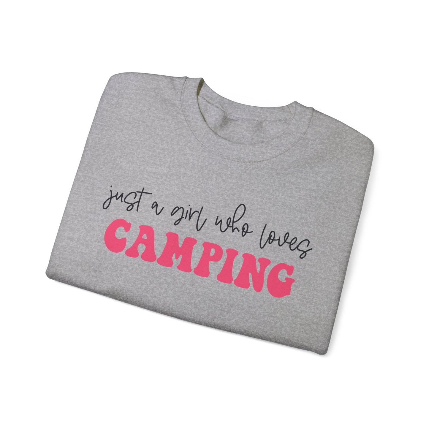 Just a Girl Who Loves Camping 2 - Heavy Blend™ Crewneck Sweatshirt