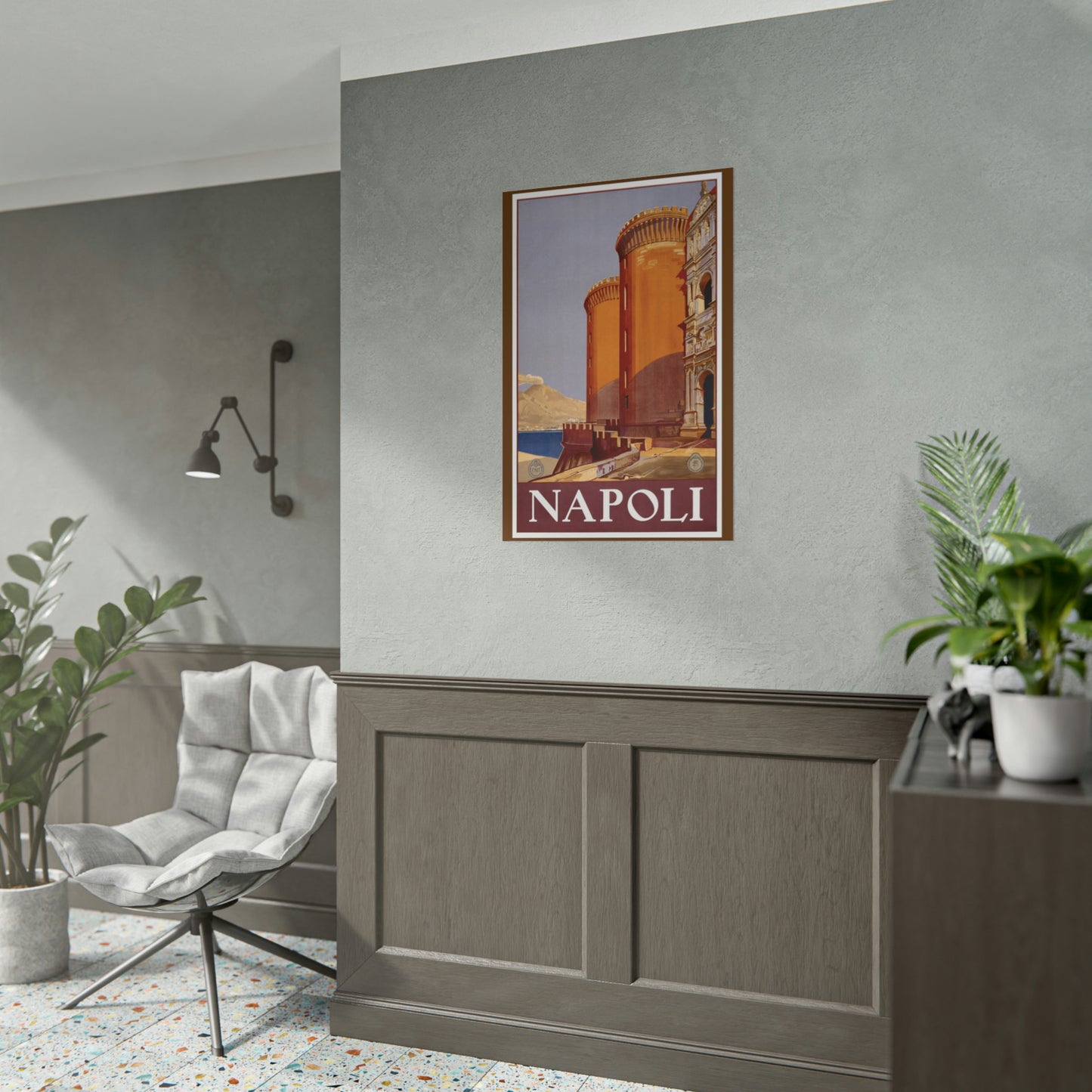 Vintage Travel Poster - Napoli - Rolled Poster