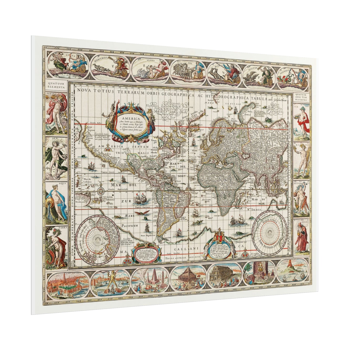 Vintage World Map 5 - Rolled Poster