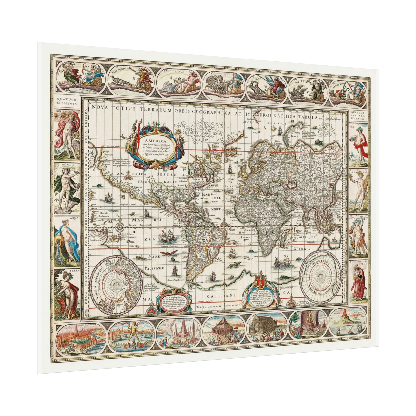 Vintage World Map 5 - Rolled Poster