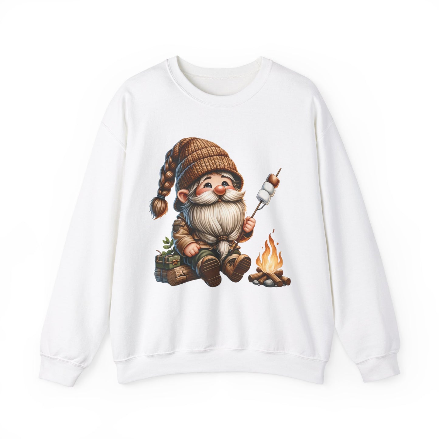 Gnome Roasting Marshmellows - Heavy Blend™ Crewneck Sweatshirt