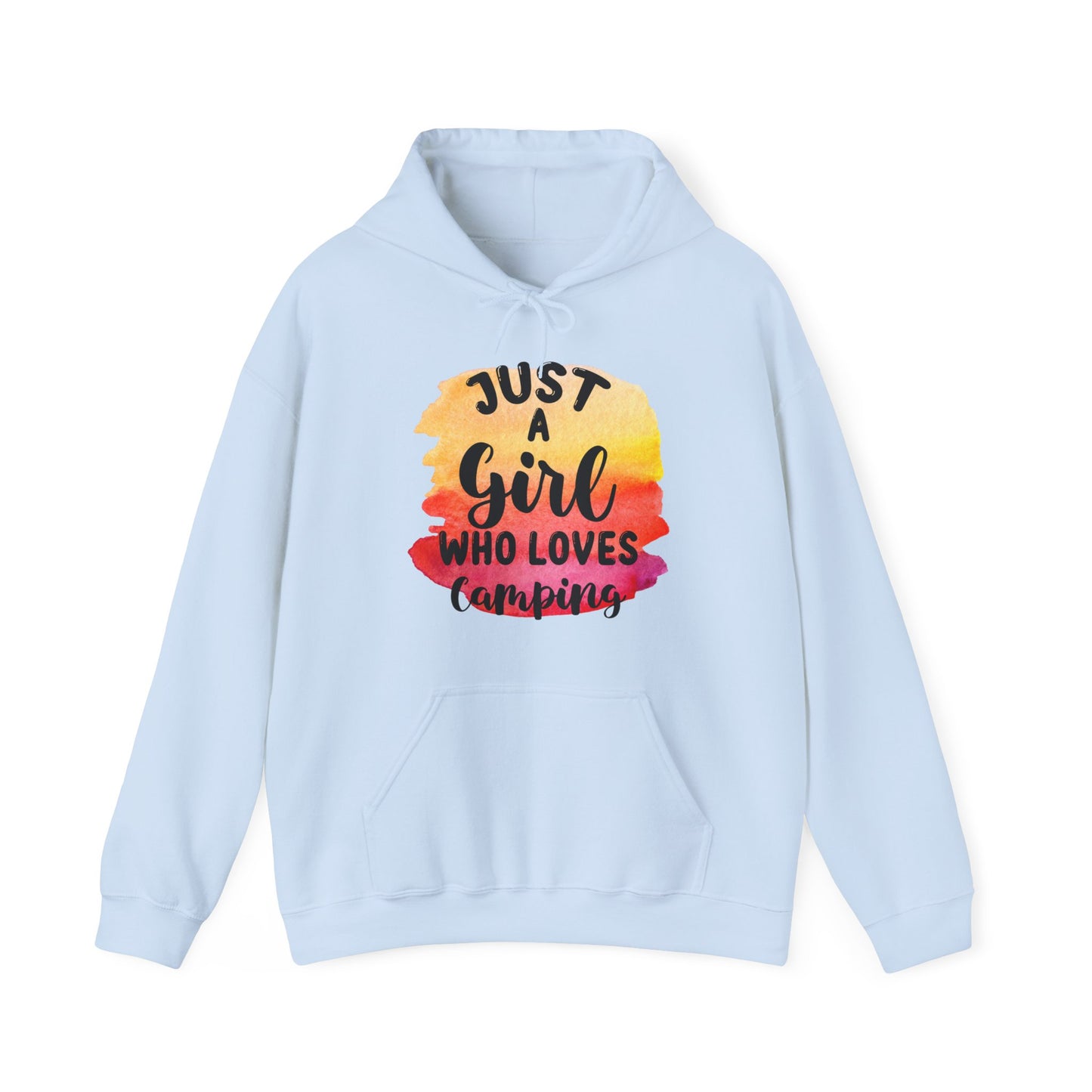 Just a Girl Who Loves Camping 1 - Heavy Blend™ Hooded Sweatshirt