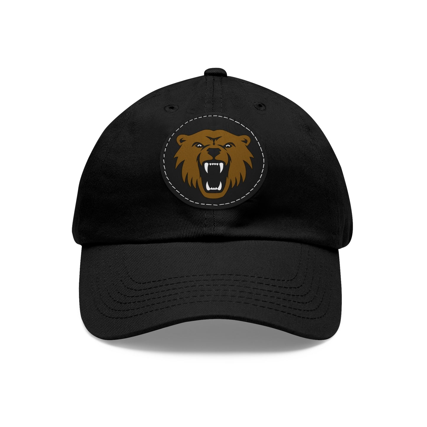 Brown Bear - Hat with Round Leather Patch