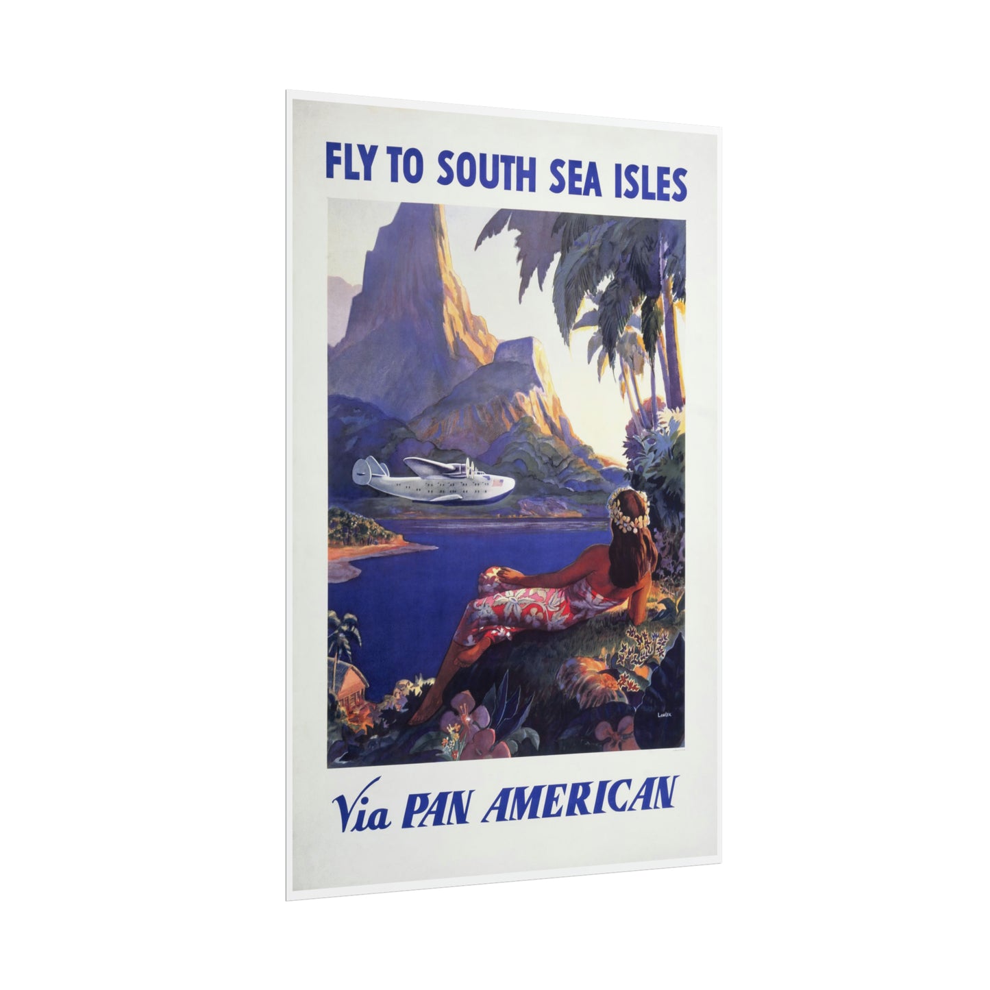 Vintage Travel Poster - South Seas - Rolled Poster