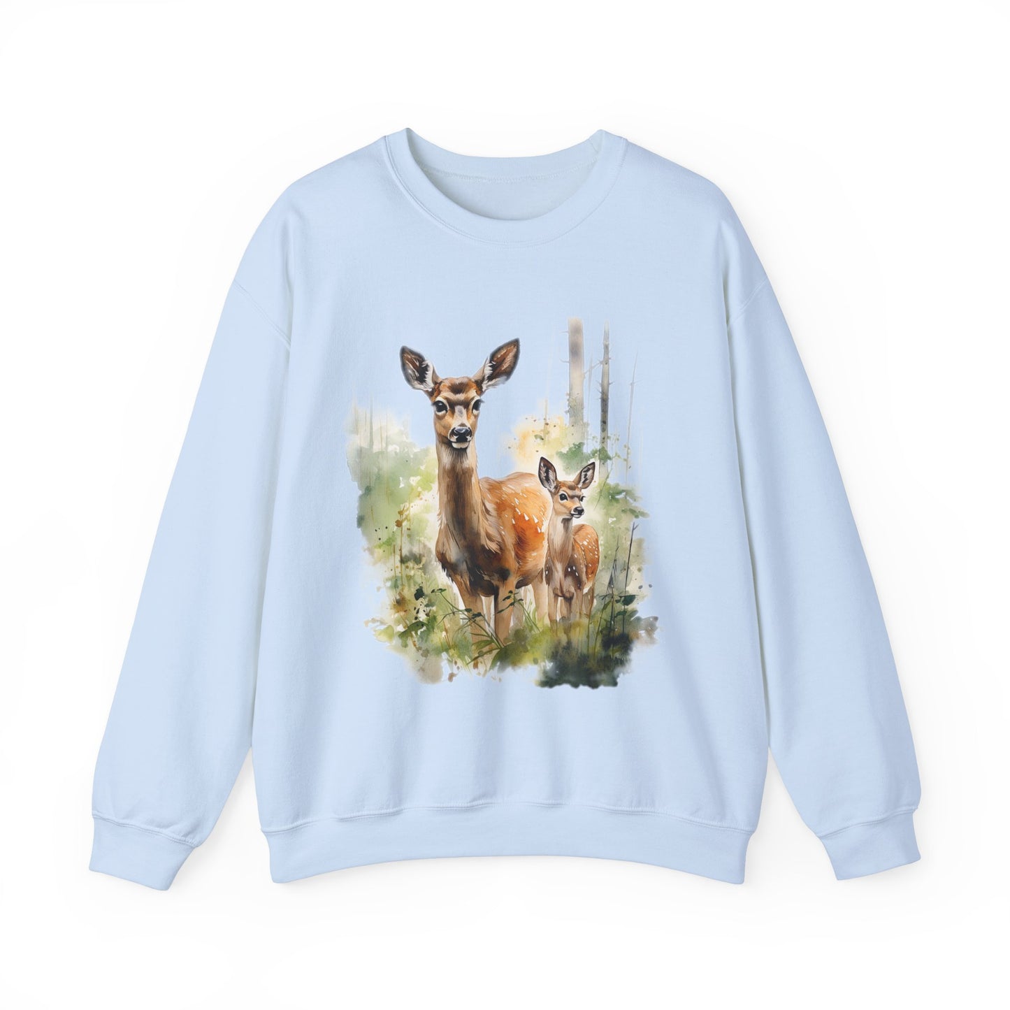 Mother Deer and Fawn - Heavy Blend™ Crewneck Sweatshirt