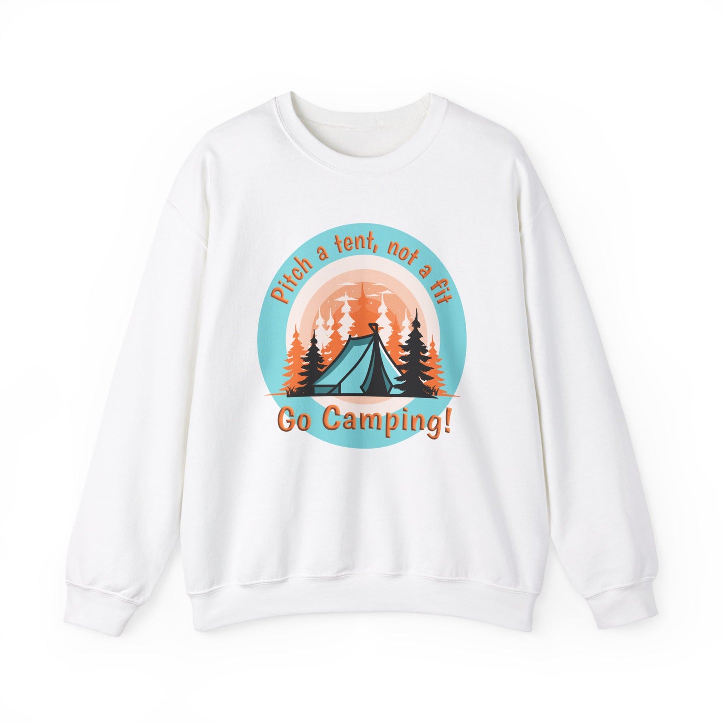 Pitch a tent, not a fit - Heavy Blend™ Crewneck Sweatshirt