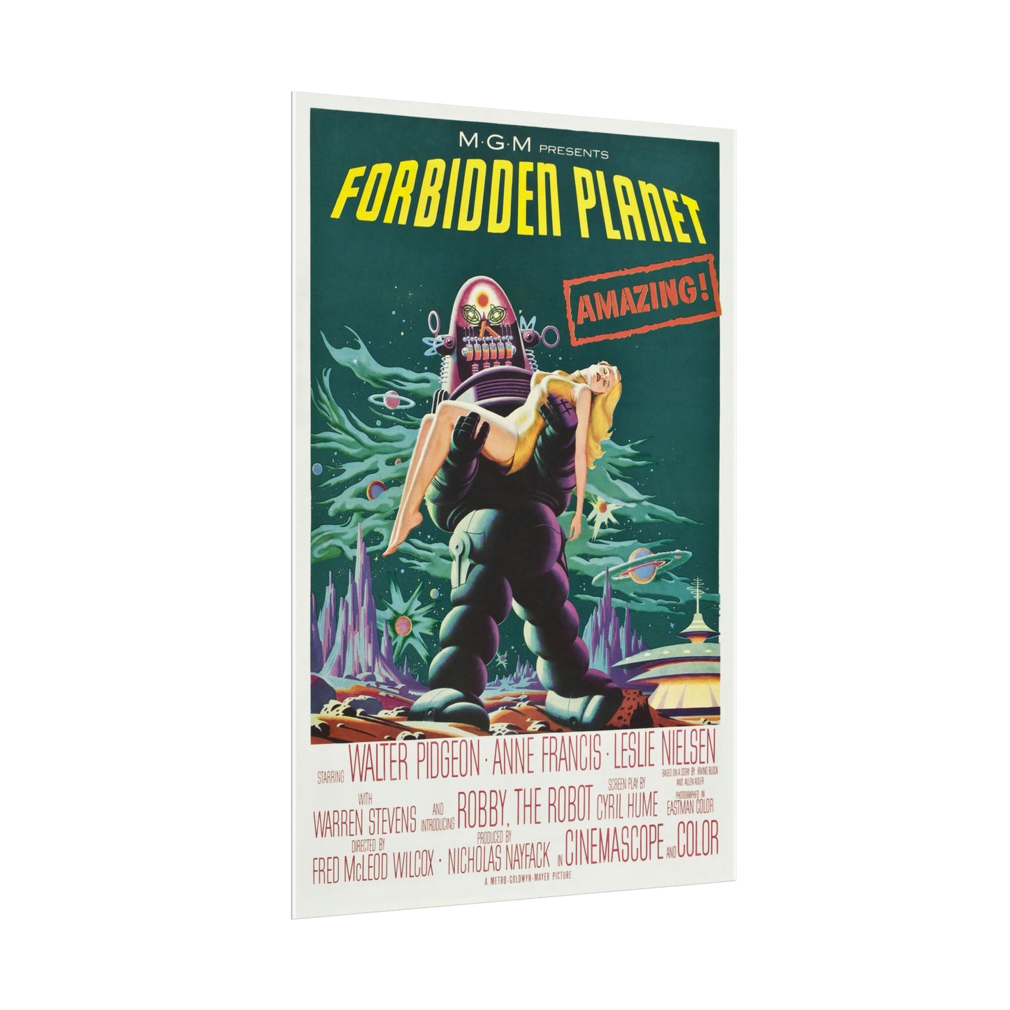 Vintage Movie Poster - Forbidden Planet - Rolled Poster