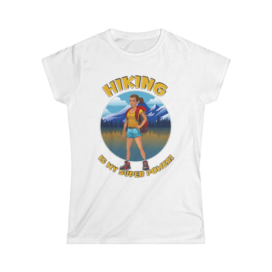 Hiking is my Super Power - Junior Fit Softstyle Tee