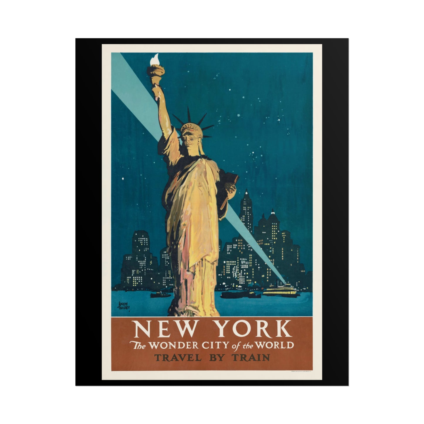 Vintage Travel Poster - New York - Rolled Poster