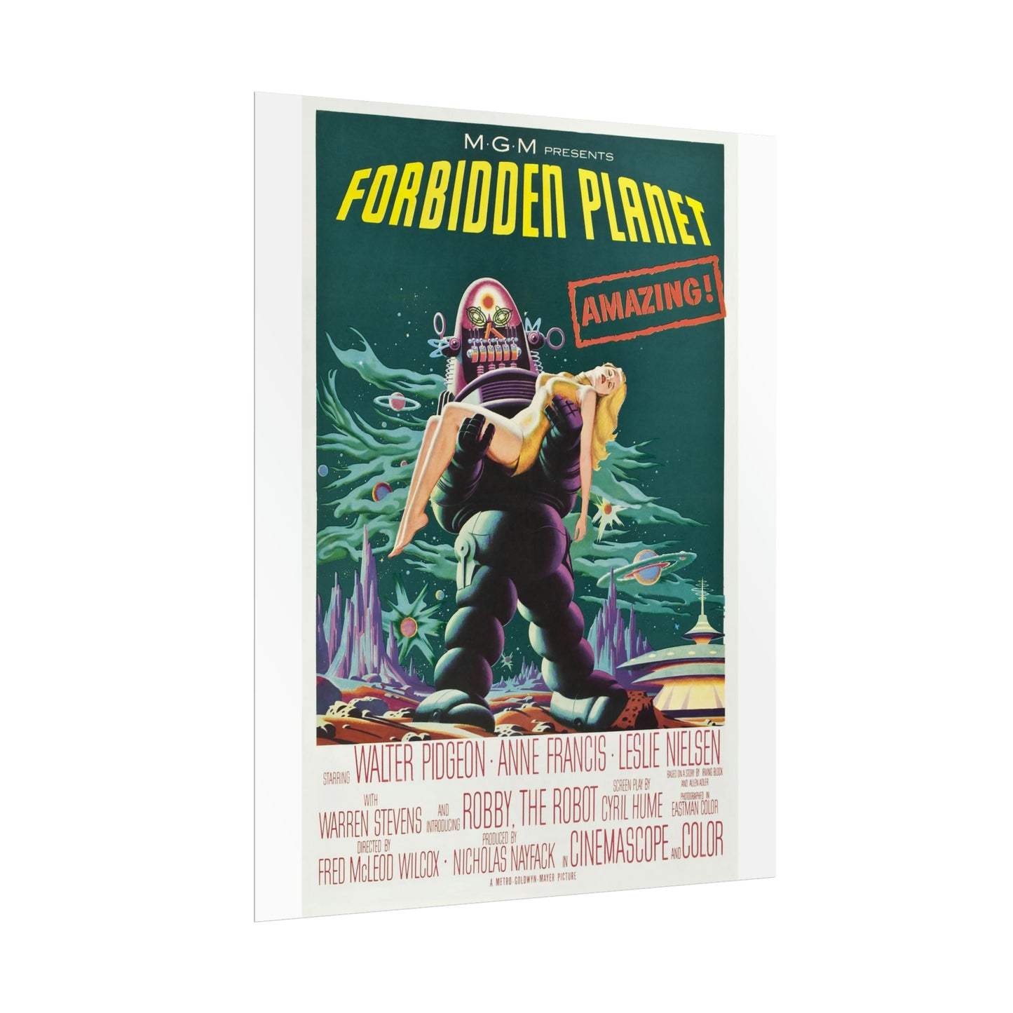 Vintage Movie Poster - Forbidden Planet - Rolled Poster