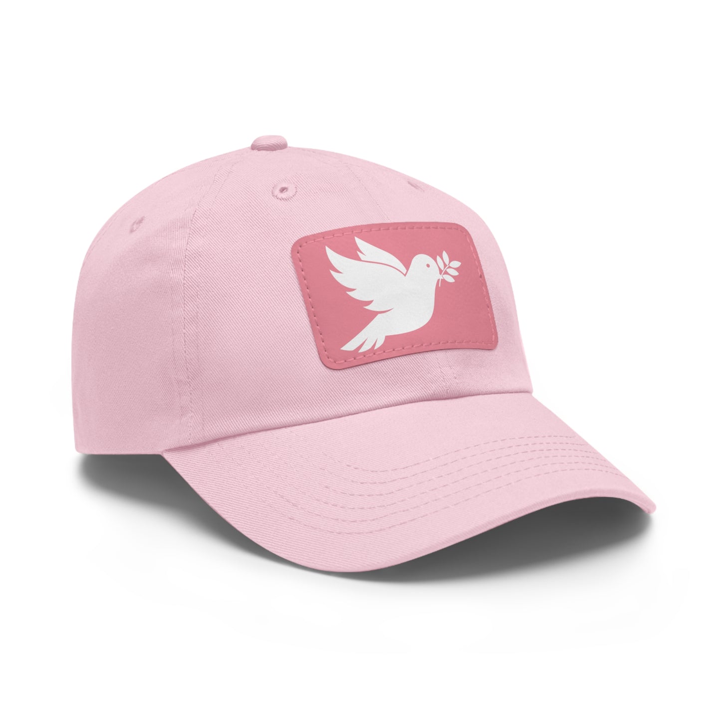 Peace Dove - Hat with Rectangle Leather Patch