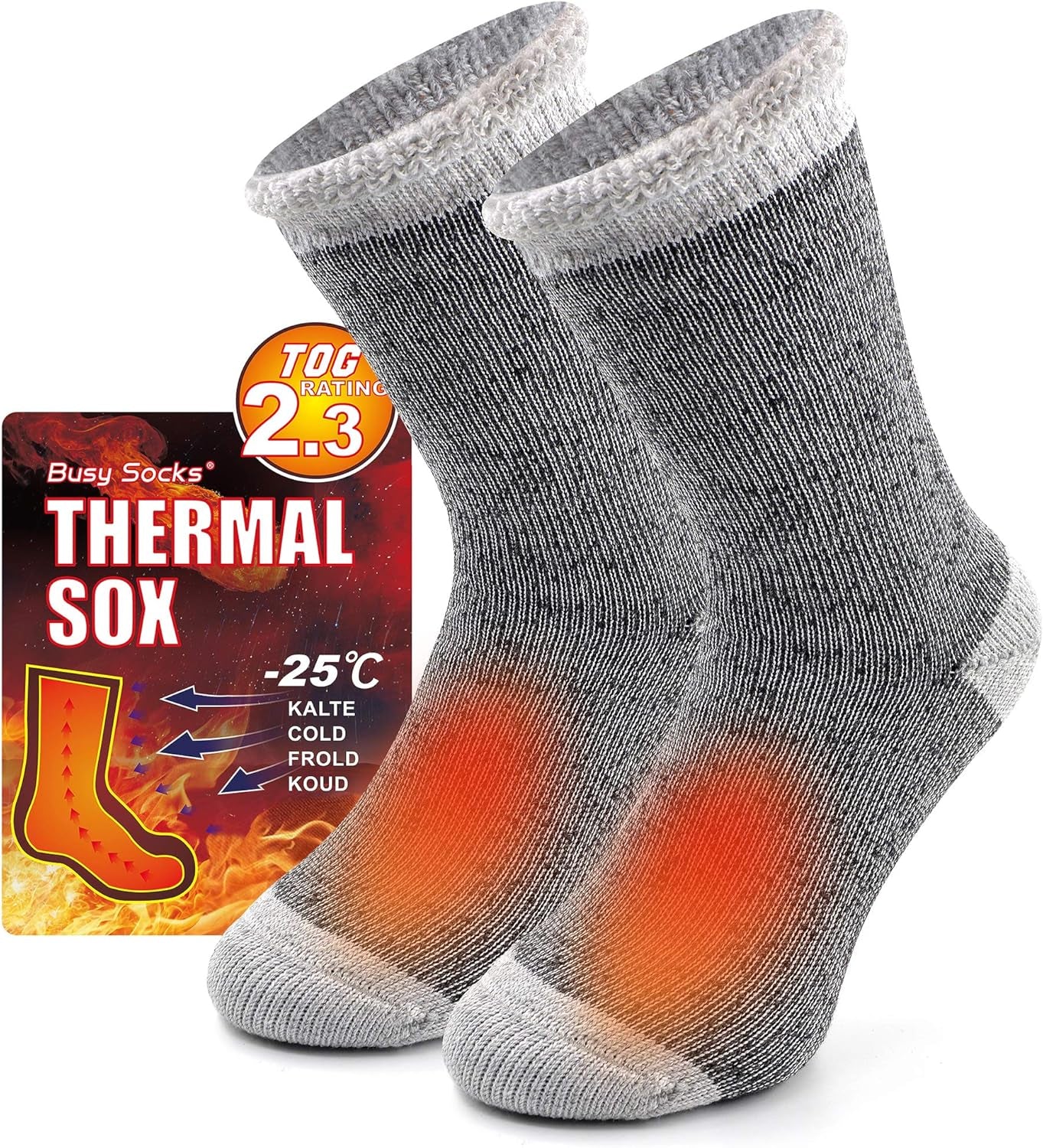 Winter Warm Thermal Socks for Men Women Extra Thick Insulated Heated Crew Boot Socks for Extreme Cold Weather