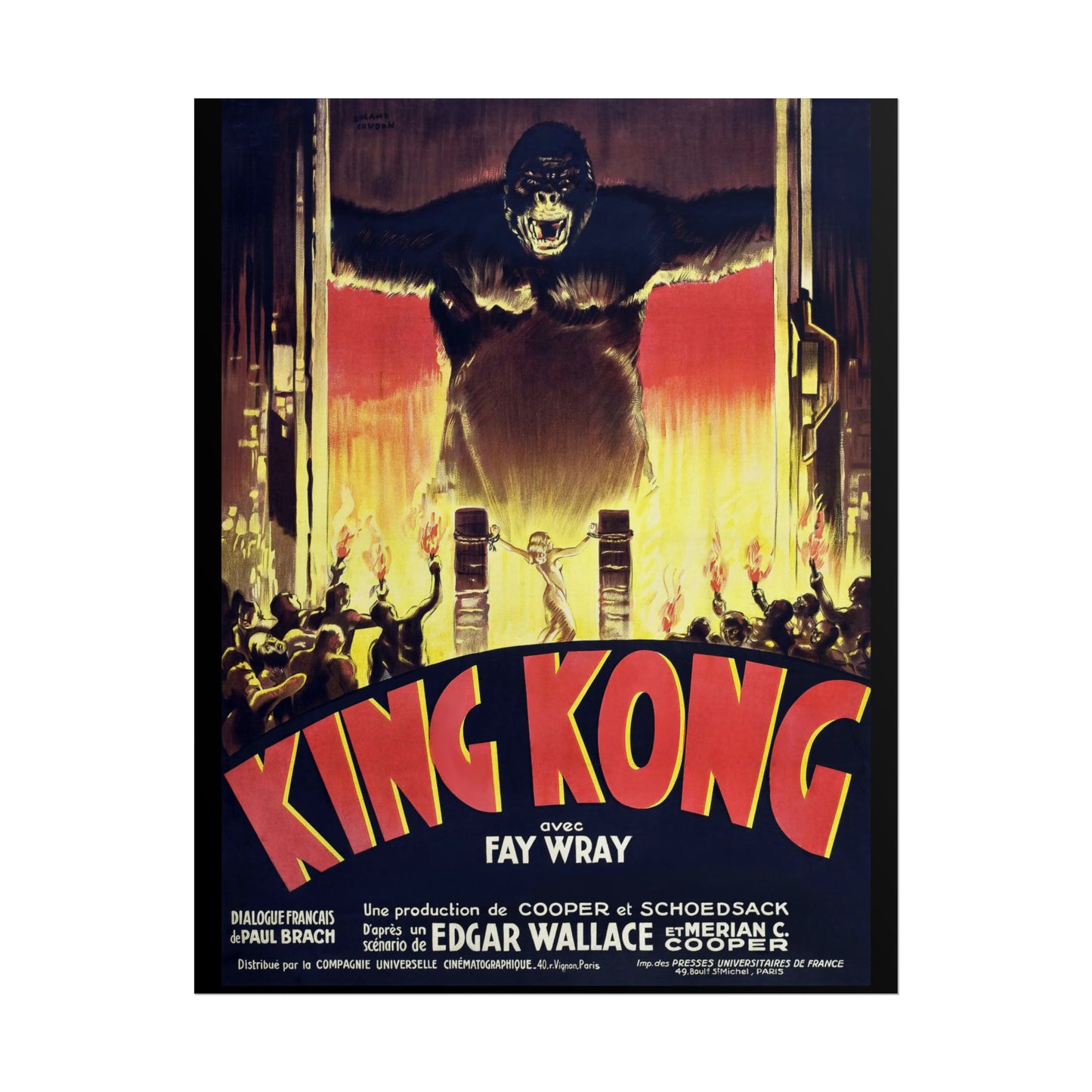 Vintage Movie Poster - King Kong - Rolled Poster