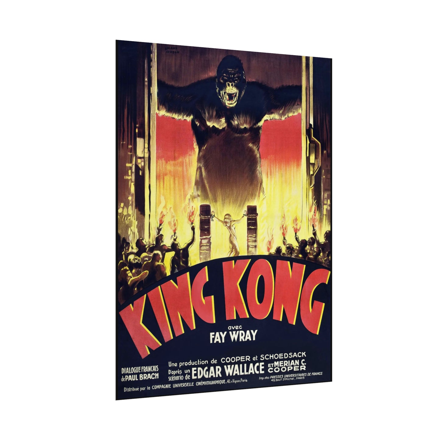 Vintage Movie Poster - King Kong - Rolled Poster