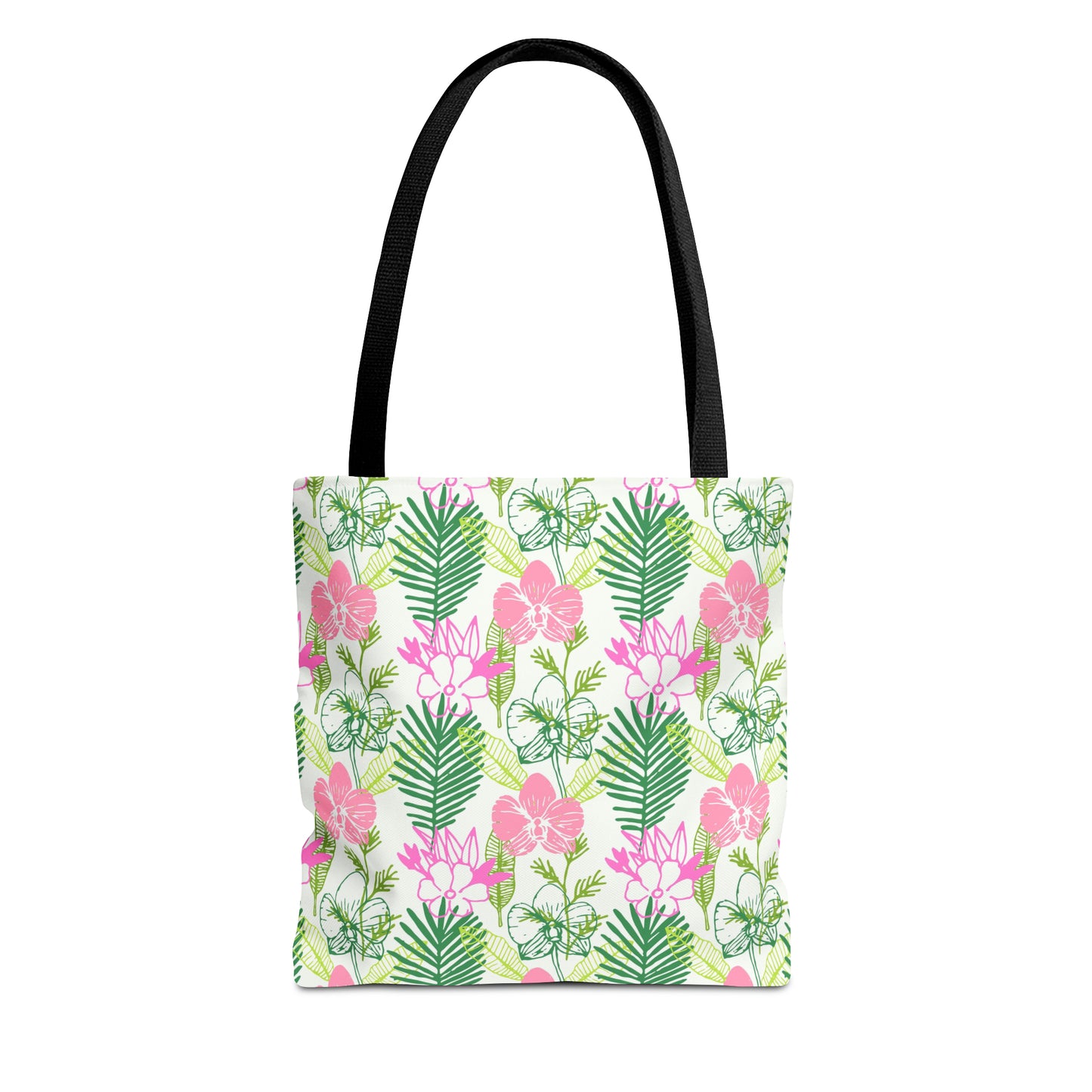 Pink and Green Tropical Print - Tote Bag