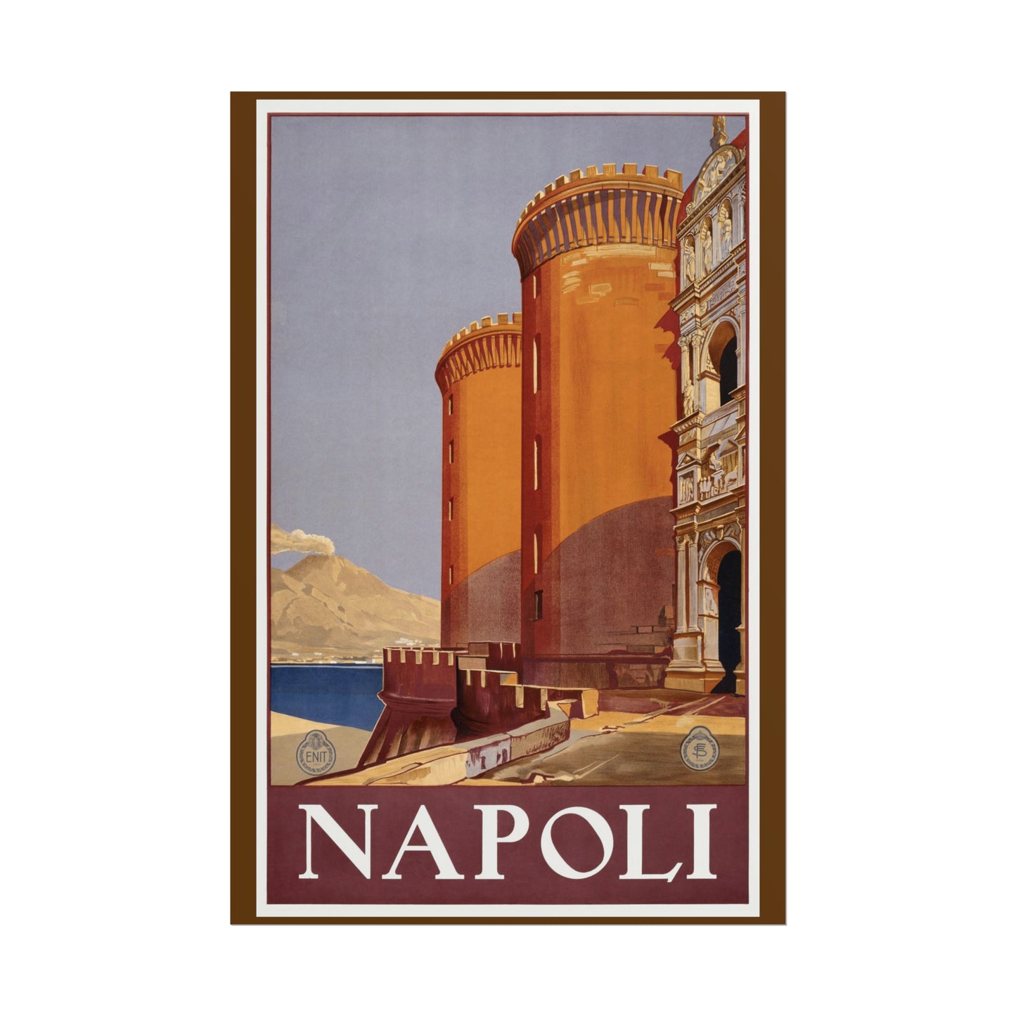 Vintage Travel Poster - Napoli - Rolled Poster