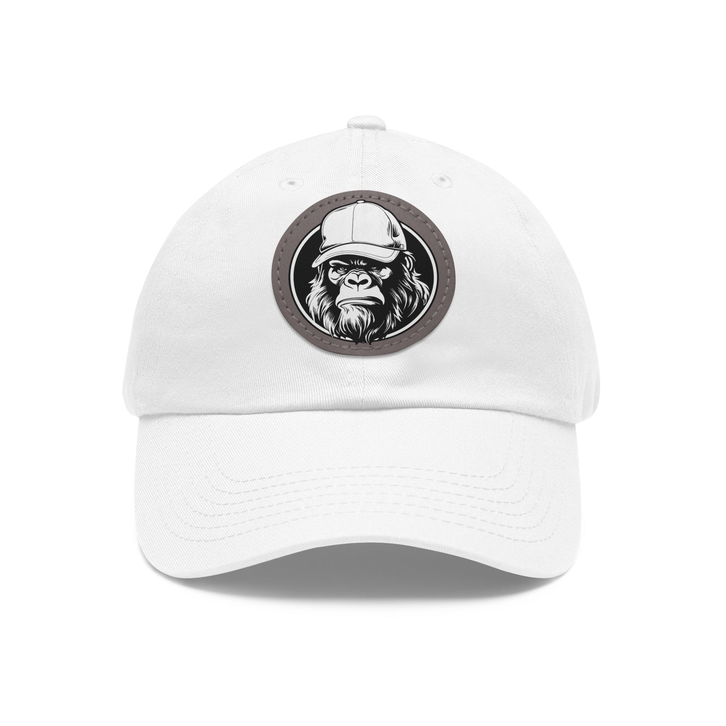 Gorilla in Hat - Hat with Round Leather Patch