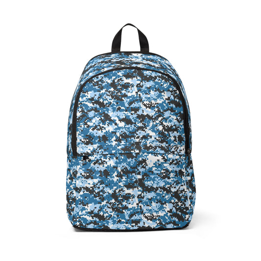 Blue and White Camo - Fabric Backpack