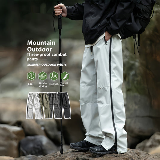 Straight Legged Zipper Outdoor Sprint Pants