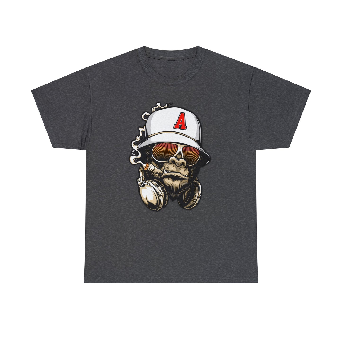 Gorilla Smoking Red (A) - Heavy Cotton Tee