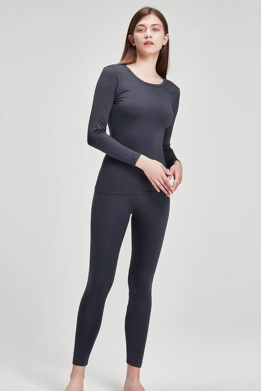 Women'S Thermal Underwear Long Johns Top & Bottom Set