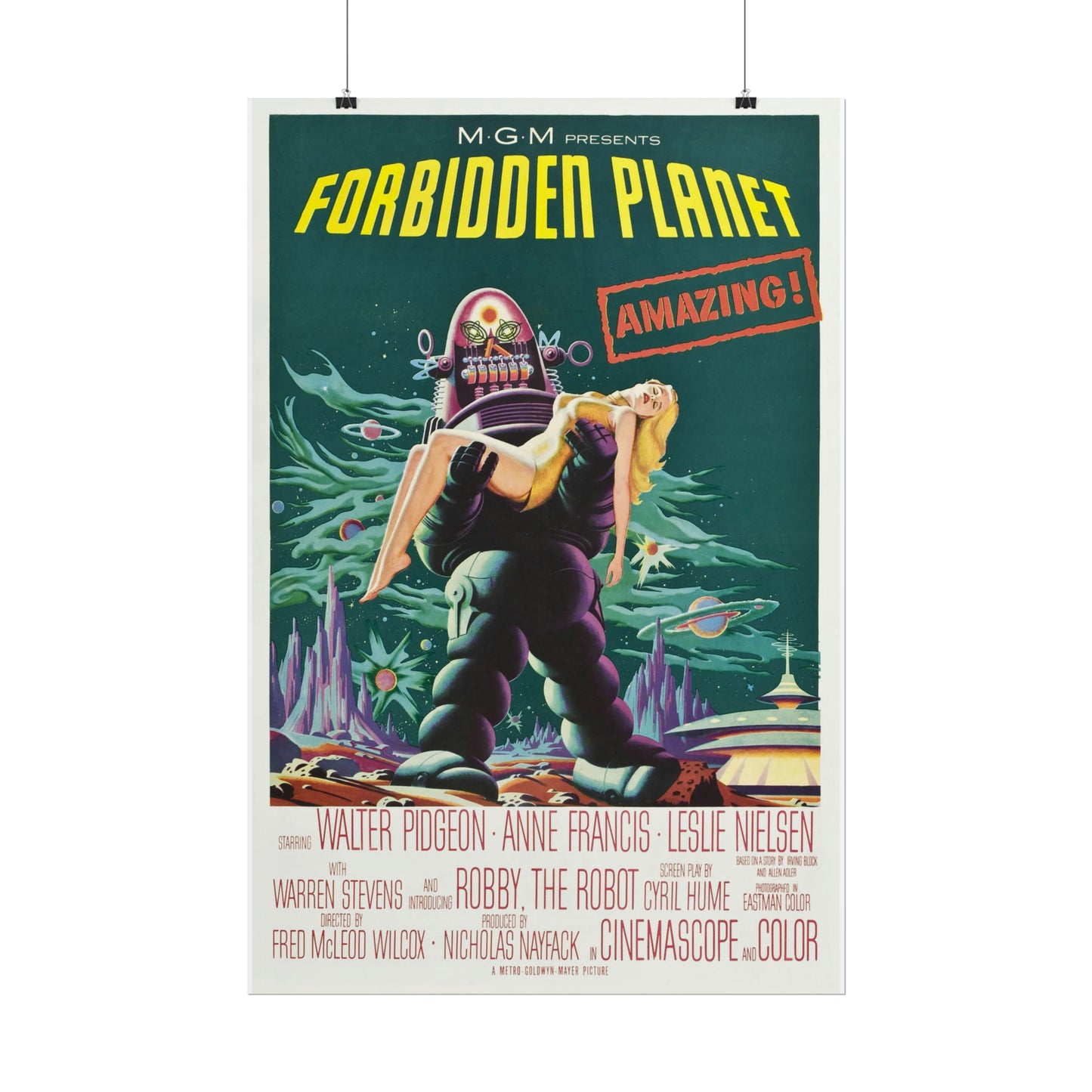 Vintage Movie Poster - Forbidden Planet - Rolled Poster