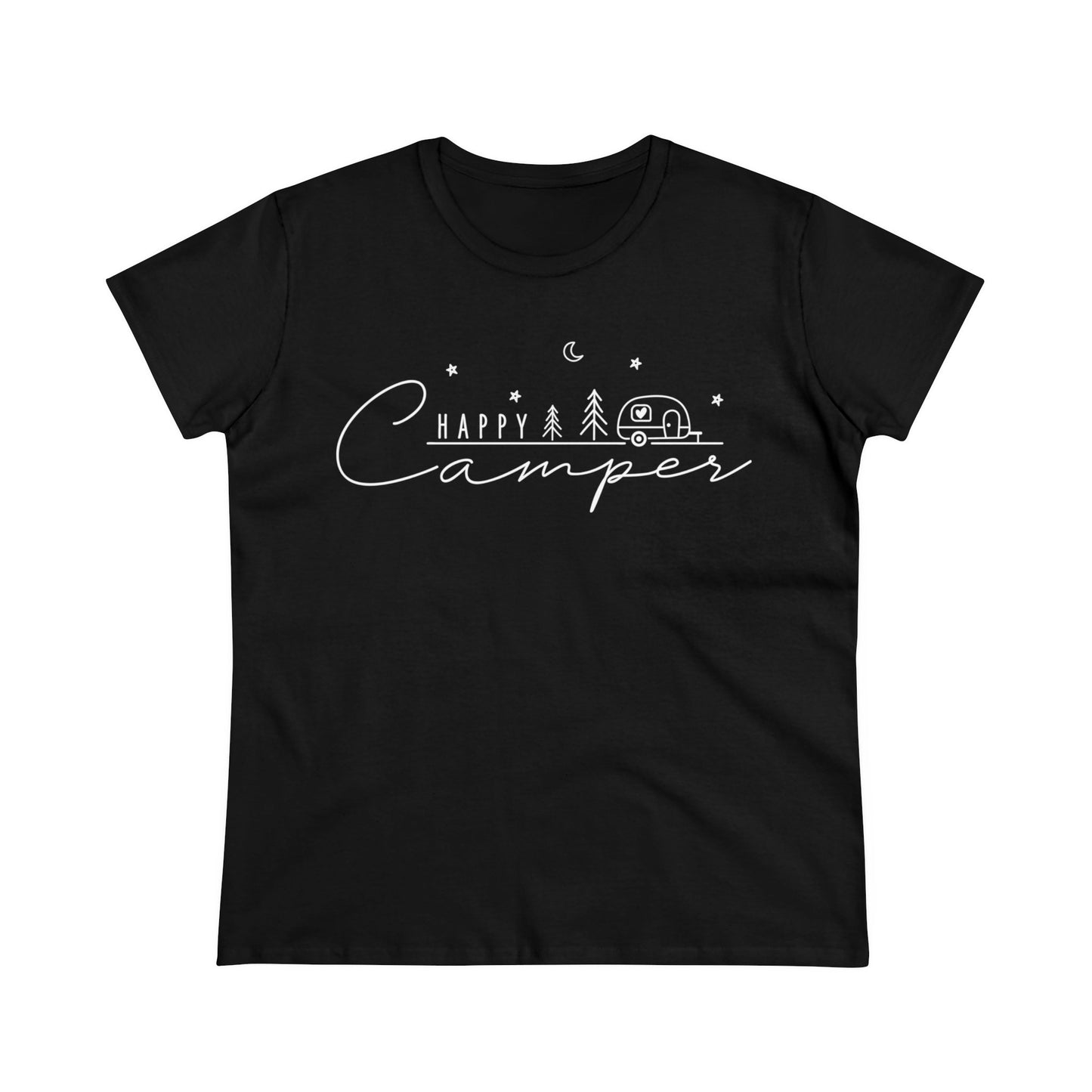 Happy Camper - Women's Midweight Cotton Tee