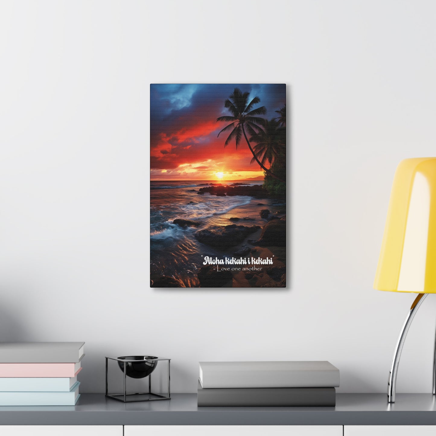 Hawaiian Sunset, Love One Another - Canvas Gallery Wraps