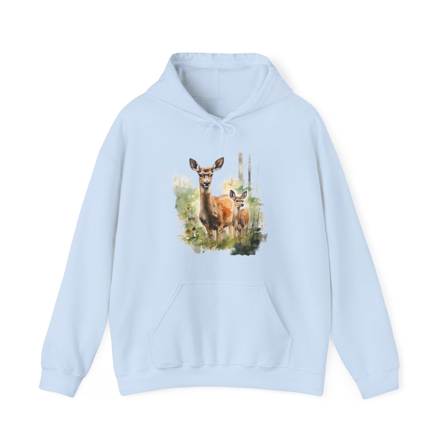 Mother Deer and Fawn - Heavy Blend™ Hooded Sweatshirt