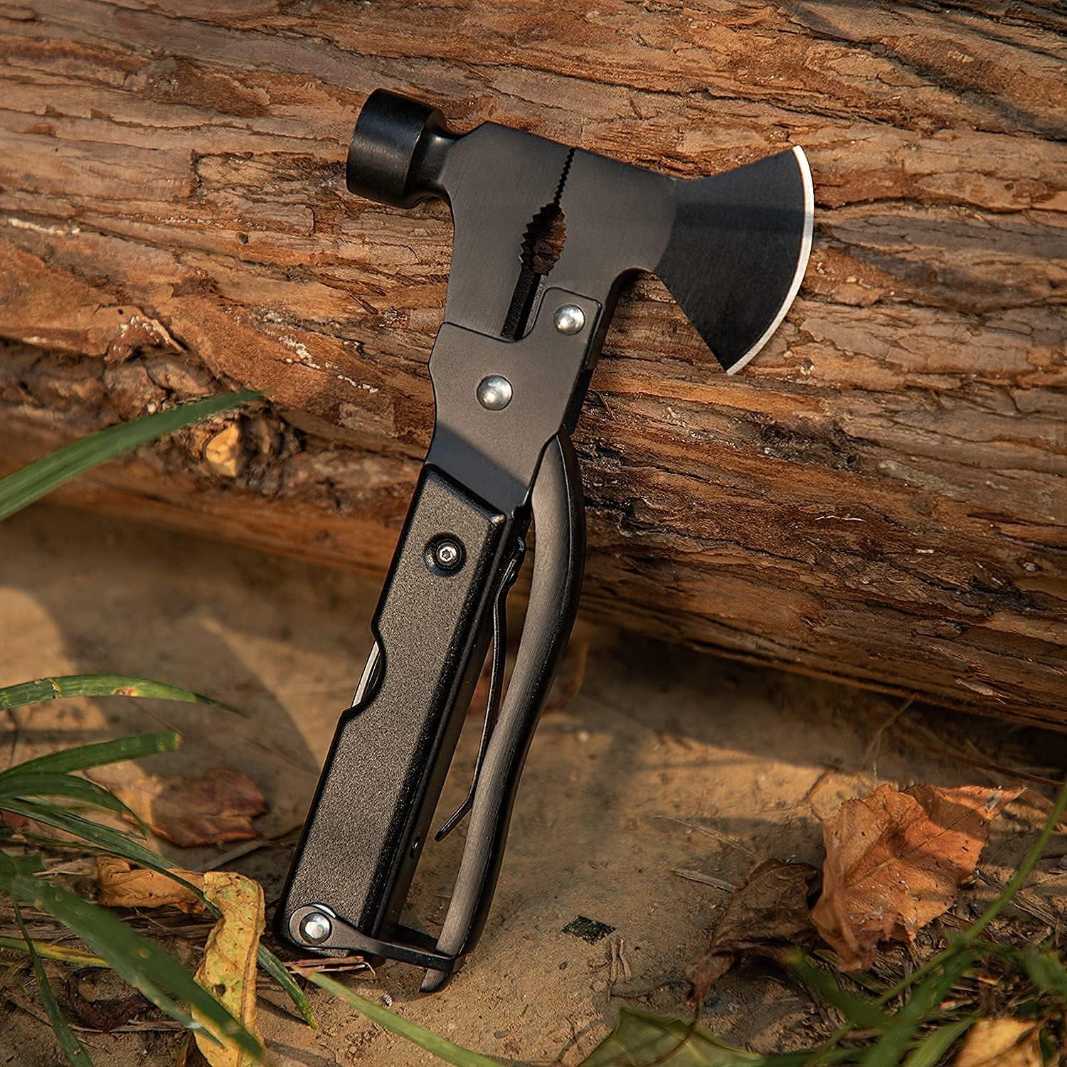 14-in-1 Multitool Camping Gear: Outdoor Hatchet, Axe, Hammer, Saw, Pliers & Knife  